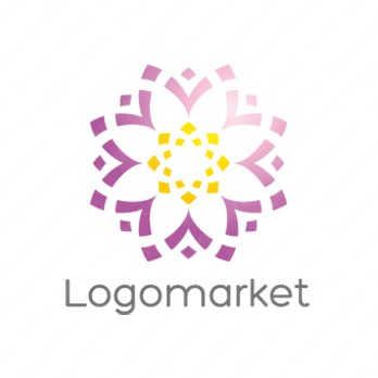 ロゴ作成デザインです シンプルワークス蓮華の花が咲いている蓮華をイメージしたロゴマークです