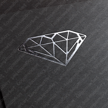 ロゴ作成デザインです。BRAND WORKSハートの宝石ダイアモンドをイメージしたロゴマークです