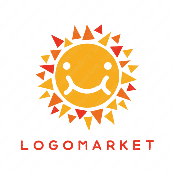 太陽とエネルギーとキャラクターのロゴ