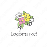 花束と小と自然のロゴ
