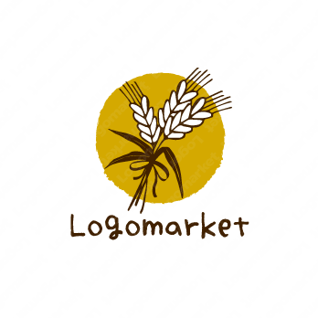 麦とナチュラルとフリーハンドのロゴ