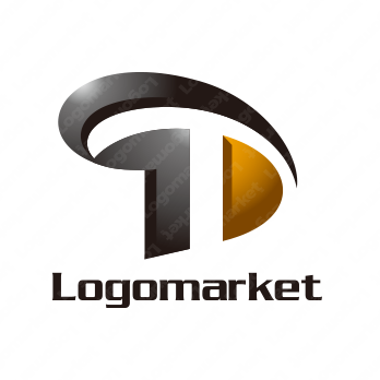 Tと金属とスピード感のロゴ