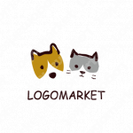 犬と猫とアニマルのロゴ