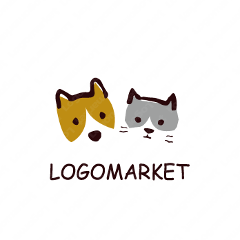 犬と猫とアニマルのロゴ