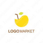 シンプルと果物と新鮮のロゴ
