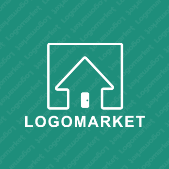 家と矢印とシンプルのロゴ