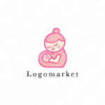 母親と妊娠とマタニティーのロゴ
