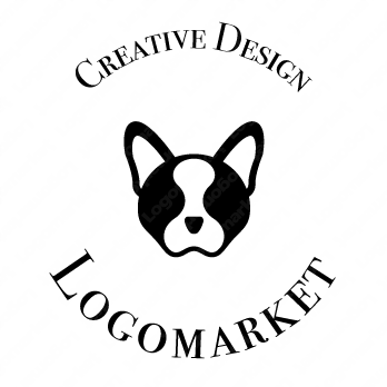 ロゴ作成デザインです ハヤノ トモヤ犬のアイコン犬をイメージしたロゴマークです