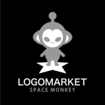 ロゴ作成デザインです 絵描き処 加賀里屋スペースモンキー猿をイメージしたロゴマークです ロゴ作成デザインです 絵描き処 加賀里屋スペースモンキー猿をイメージしたロゴマークです