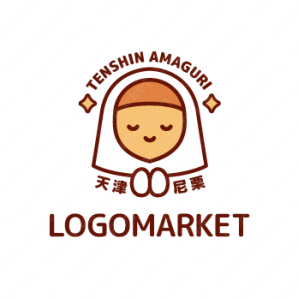 ロゴ作成デザインです 絵描き処 加賀里屋天津尼栗尼をイメージしたロゴマークです
