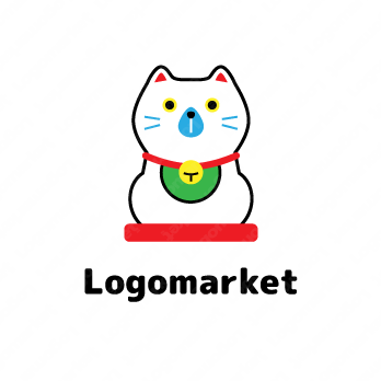 猫と福とキャラクターのロゴ
