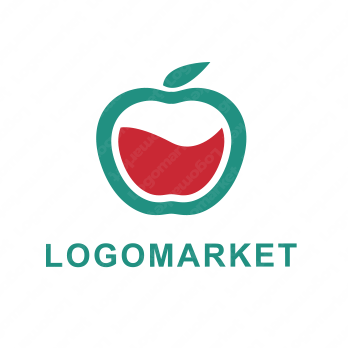 りんごとジュースとかわいいのロゴ