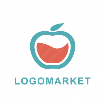 りんごとジュースとかわいいのロゴ