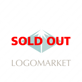 菱形と富士とシンプルのロゴ