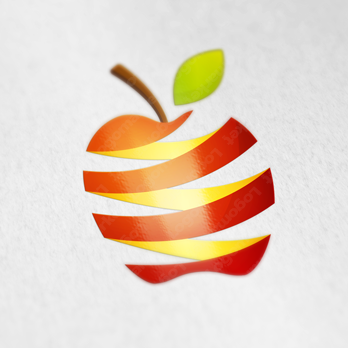 appleと果物とリッチラインのロゴ