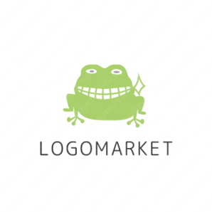 ロゴ作成デザインです Rad Flag Galleryキラキラな歯蛙をイメージしたロゴマークです ロゴ作成デザインです Rad Flag Galleryキラキラな歯蛙をイメージしたロゴマークです