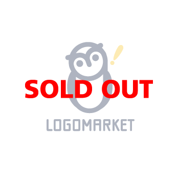 ふくろうとびっくりマークと考えるのロゴ