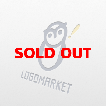 ふくろうとびっくりマークと考えるのロゴ