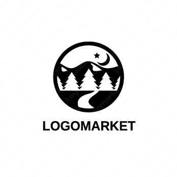 森と山と道のロゴ