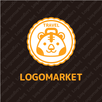 虎と旅行とキャラクターのロゴ