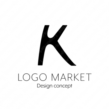Kとシンプルとモダンのロゴ