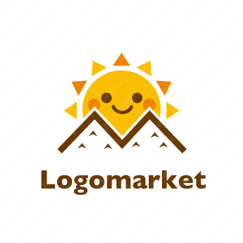 山とMと太陽のロゴ