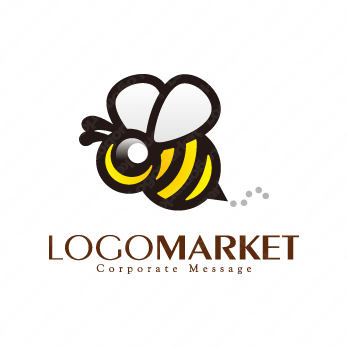 蜂とかわいいとハチのロゴ