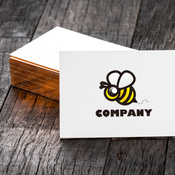 蜂とかわいいとハチのロゴ