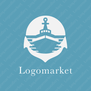 船とボートと航海のロゴ