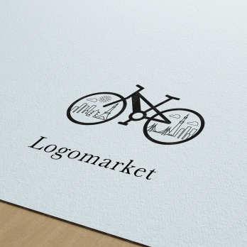 サイクリングと自転車とシティーのロゴ