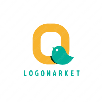 鳥と「O」と「Q」のロゴ