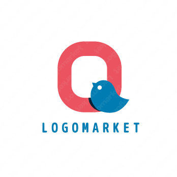 鳥と「O」と「Q」のロゴ