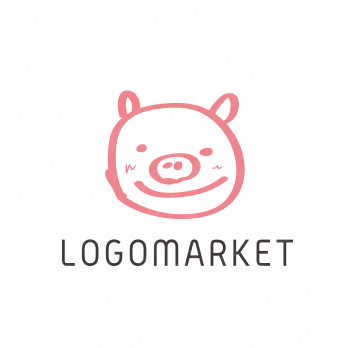 動物と豚とかわいいのロゴ