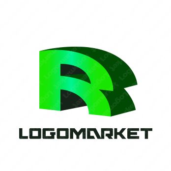 Rと未来的と強固のロゴ