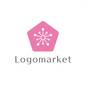 ロゴ作成デザインです シンプルワークス幸せのおすそ分けハートをイメージしたロゴマークです