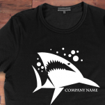 ロゴ作成デザインです ブルーム デザインシャーク サメ鮫をイメージしたロゴマークです