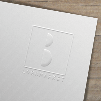 正方形とスマートと「B」のロゴ