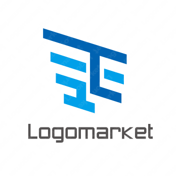 EとFと翼のロゴ