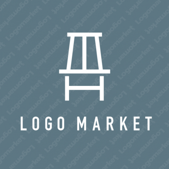 椅子とHとシンプルのロゴ
