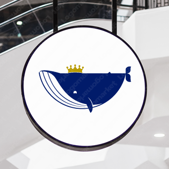 鯨とクジラと動物のロゴ