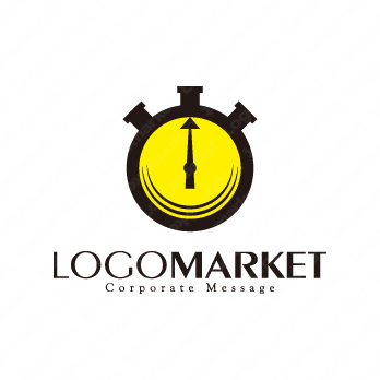 時計と時間とストップウォッチのロゴ