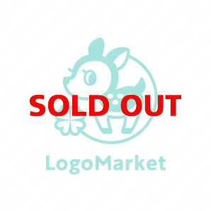 ロゴ作成デザインです 絵描き処 加賀里屋ハッピーバンビ鹿をイメージしたロゴマークです ロゴ作成デザインです 絵描き処 加賀里屋ハッピーバンビ鹿をイメージしたロゴマークです