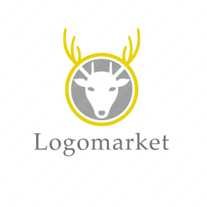 ロゴ作成デザインです Spongeエンブレム風な鹿動物をイメージしたロゴマークです