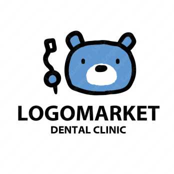 ロゴ作成デザインです シンプルワークスクマの子デンタルくまをイメージしたロゴマークです ロゴ作成デザインです シンプルワークスクマの子デンタルくまをイメージしたロゴマークです