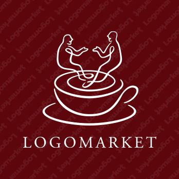 コーヒーと会話と交流のロゴ
