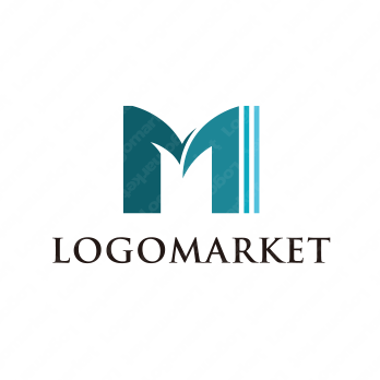 Mと繋がりと成功のロゴ