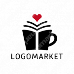 本とコーヒーと書店のロゴ