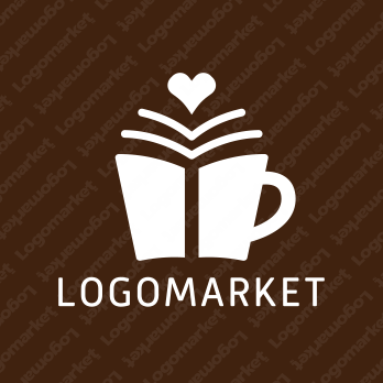 本とコーヒーと書店のロゴ