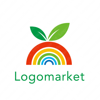 虹と若葉と幸せのロゴ