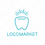 歯と歯科医とシンプルのロゴ